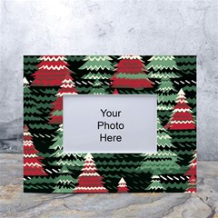 Christmas Trees White Tabletop Photo Frame 4 x6  by Modalart