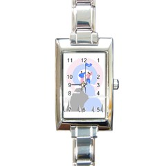 Achievement Success Mountain Clouds Rectangle Italian Charm Watch by Modalart