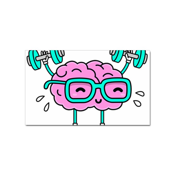 Brain Motivation Mental Activity Sticker (Rectangular)