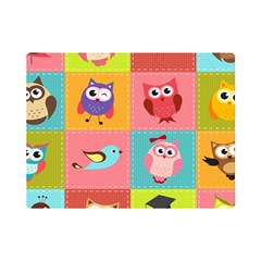 Owls Pattern Abstract Art Desenho Vector Cartoon Premium Plush Fleece Blanket (mini) by Bedest