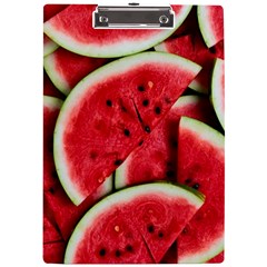 Watermelon Fruit Green Red A4 Acrylic Clipboard by Bedest