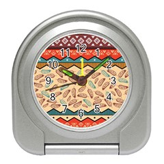 Ethnic-tribal-pattern-background Travel Alarm Clock by Apen