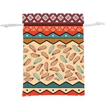 Ethnic-tribal-pattern-background Lightweight Drawstring Pouch (XL) Front