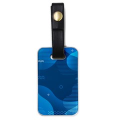 Abstract Classic Blue Background Luggage Tag (one Side) by Ndabl3x