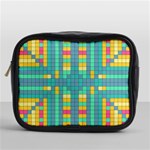 Checkerboard Squares Abstract Art Mini Toiletries Bag (One Side) Front