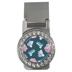 Butterfly Pattern Dead Death Rose Money Clips (cz)  by Ravend