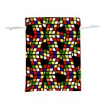 Graphic Pattern Rubiks Cube Cubes Lightweight Drawstring Pouch (M) Back