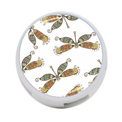 Pattern Dragonfly Background 4-port Usb Hub (one Side) by Ravend