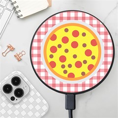 Pizza Table Pepperoni Sausage Wireless Fast Charger(black) by Ravend