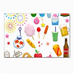 Summer Fair Food Goldfish Postcards 5  X 7  (pkg Of 10) by Ravend