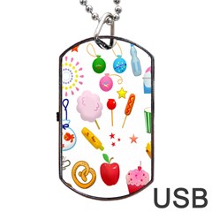 Summer Fair Food Goldfish Dog Tag Usb Flash (two Sides) by Ravend