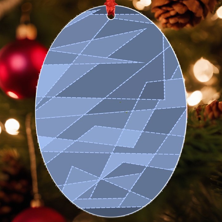 Lines Shapes Pattern Web Creative UV Print Acrylic Ornament Oval