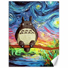 Totoro Starry Night Art Van Gogh Parody Canvas 18  X 24  by Modalart