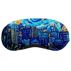 Starry Night Van Gogh Painting Art City Scape Sleep Mask by Modalart