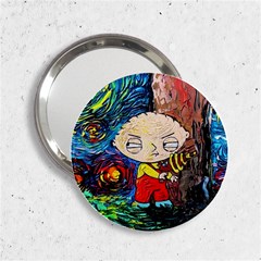 Cartoon Starry Night Vincent Van Gogh 2 25  Handbag Mirrors by Modalart