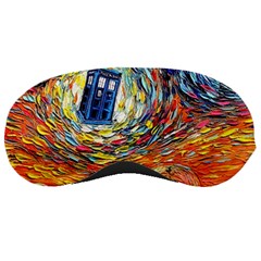 Tardis Starry Night Doctor Who Van Gogh Parody Sleep Mask by Modalart