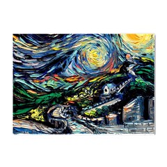 The Great Wall Nature Painting Starry Night Van Gogh Crystal Sticker (a4) by Modalart