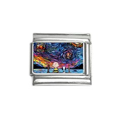 Cartoon Dog Vincent Van Gogh s Starry Night Parody Italian Charm (9mm) by Modalart