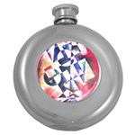 Abstract Art Work 1 Round Hip Flask (5 oz) Front