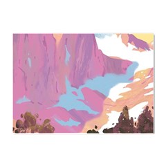 Pink Mountains Grand Canyon Psychedelic Mountain Crystal Sticker (a4) by Modalart