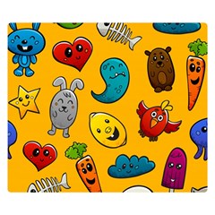 Graffiti Characters Seamless Ornament Two Sides Premium Plush Fleece Blanket (small) by Bedest