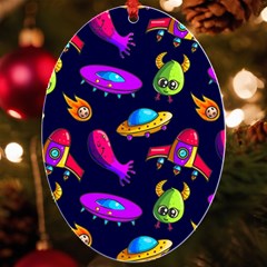 Space Pattern Uv Print Acrylic Ornament Oval by Bedest