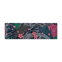 Japanese Wave Koi Illustration Seamless Pattern Sticker Bumper (100 Pack) by Bedest