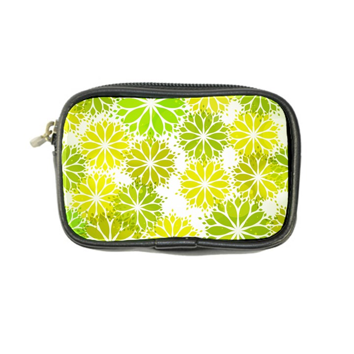 Flowers Green Texture With Pattern Leaves Shape Seamless Coin Purse