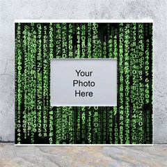 Matrix Technology Tech Data Digital Network White Wall Photo Frame 5  X 7  by Pakjumat