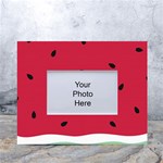 Minimalist Summer Watermelon Wallpaper White Tabletop Photo Frame 4 x6  Front