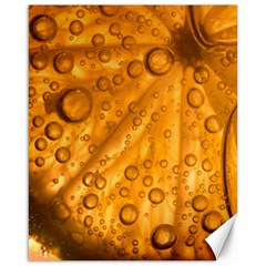 Lime Water Bubbles Macro Light Detail Background Canvas 16  X 20  by Pakjumat