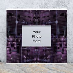 Geometric Art Digital Art Background White Wall Photo Frame 5  X 7  by Pakjumat