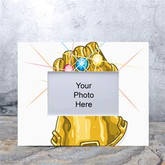 The Infinity Gauntlet Thanos White Tabletop Photo Frame 4 x6  by Maspions