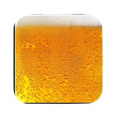 Beer Bubbles Pattern Square Metal Box (black) by Maspions