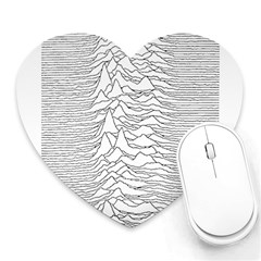 Joy Division Unknown Pleasures Heart Mousepad by Maspions