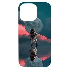 Astronaut Moon Space Nasa Planet Iphone 14 Pro Max Black Uv Print Case by Maspions