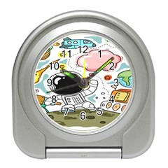 Sketch Cute Child Funny Travel Alarm Clock by Hannah976