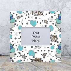 Little Cow Christmas  White Box Photo Frame 4  X 6  by ConteMonfrey