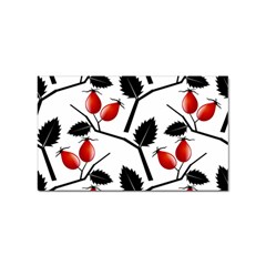 Rose Hip Pattern Branches Autumn Sticker (rectangular) by Hannah976