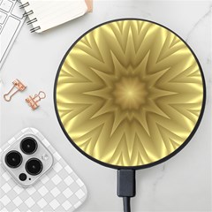 Background Pattern Golden Yellow Wireless Fast Charger(black) by Hannah976