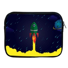 Rocket Halftone Astrology Astronaut Apple Ipad 2/3/4 Zipper Cases by Sarkoni