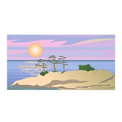 Vacation Island Sunset Sunrise Satin Wrap 35  X 70  by Sarkoni