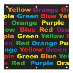 Red Yellow Blue Green Purple Banner And Sign 4  X 4  by Sarkoni