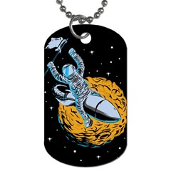 Astronaut Planet Space Science Dog Tag (two Sides) by Sarkoni