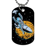 Astronaut Planet Space Science Dog Tag (Two Sides) Back