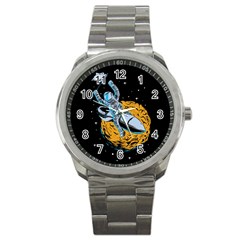 Astronaut Planet Space Science Sport Metal Watch by Sarkoni