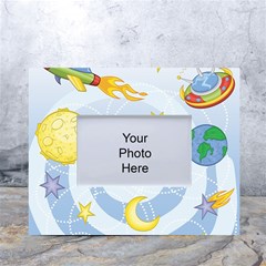 Science Fiction Outer Space White Tabletop Photo Frame 4 x6  by Sarkoni