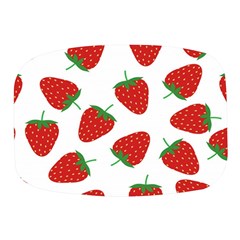 Seamless Pattern Fresh Strawberry Mini Square Pill Box by Sarkoni