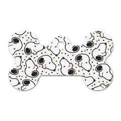 Dog Pattern Dog Tag Bone (one Side) by Sarkoni