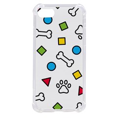 Dog Paw Seamless Pattern Footprint Bone Iphone Se by Grandong